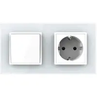 Livolo | Wit | 1+SR | Puls | Wipschakelaar met wandcontactdoos -