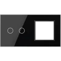 Livolo | Zwart | 2+SR | Glasplaat | Combinatie - Bekijk hier!