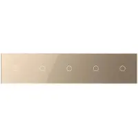 Livolo | Goud | 1+1+1+1+1 | Aan/Uit | 12 of 24V DC | Schakelaar -