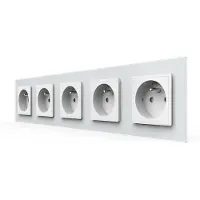 Livolo Wandcontactdoos | Wit | 5-voudig Franse Stopcontact | .nl