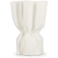 SP Collection Vaas 17x13,5xH22cm draped white Vea