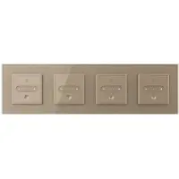 Livolo | Goud | SR+SR+SR+SR | Slide-Dimmer | Wisselschakelaar | Smart