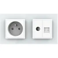 Livolo | Wit | SR+SR | Wandcontactdoos | TV | Netwerk | France -