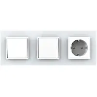 Livolo | Wit | 1+1+SR | Puls | Wipschakelaar met wandcontactdoos -