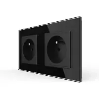Livolo Wandcontactdoos | Zwart | Dubbel Franse Stopcontact | Bekijk hier!