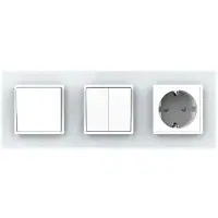 Livolo | Wit | 1+2+SR | Puls | Wipschakelaar met wandcontactdoos -
