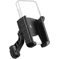 Lampa Smart Scooter Grip - Telefoonhouder scooter - Spiegel en windscherm bevestiging - Zwart