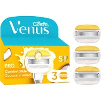 Gillette - Pro ComfortGlide Coconut Olay scheermesjes - Geel/Wit - 3 stuks