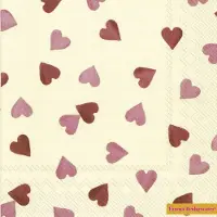 IHR Emma Bridgewater - Servetten - Lunch servetten - 33x33cm - Pink Hearts