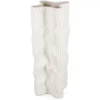 SP Collection Vaas 18x18xH42,5cm fluid white Vea