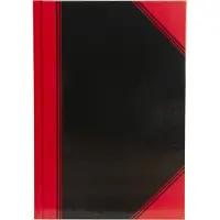 Landré Notitieblok A5 Geruit Gebonden Rood, zwart Niet geperforeerd 192 Pagina's 96 Vellen