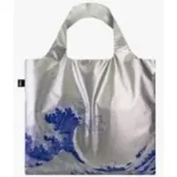 LOQI Bag Large - The Great Wave Silver Metallic