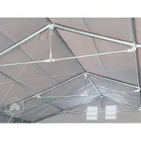 TOOLPORT Opslagtent 8x12m met ophijsbare deur - 3,0m zijwandhoogte, PVC 850, met grondframe, grijs, met statica - bodem beton
