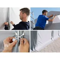 TOOLPORT Opslagtent 5x10m met ritssluitingen - 3,0m zijwandhoogte, PVC 850, met grondframe, grijs, zonder statica (zekerheidspluspakket)