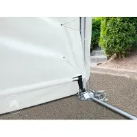 TOOLPORT Zeer stabiele Rondbooghal 9,15m x 12m x 4,5m - PE 1400, wit