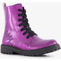 Blue Box meisjes veterboots met glitters paars maat 33