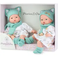 Perletti Pitus Twins S Doll 40 Cm Groen Kinderen