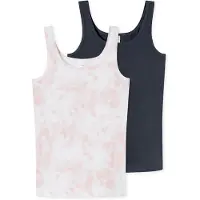Schiesser Onderhemd '95/5' grafiet / rosa / wit