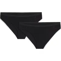 Icebreaker - Dames wandel- en bergkleding - W Merino 150 Siren Bikini 2 Pack Black voor Dames van Wol - Maat M - Zwart