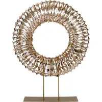 Intratuin Kerstkrans Op Voet Iris Goud Met Verlichting 39 X 9 X 50 Cm