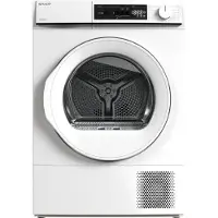 Sharp KDNHA8S6GWDBX - warmtepomp droger - energie klasse D - 15 programma's - LED trommelverlichting - wit