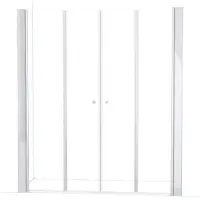 Maxaro Zircon Comfort Douchedeur | 200 cm Chroom Helder glas Vouwdeur