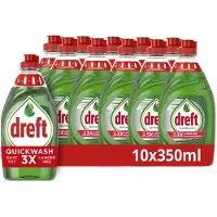 Dreft Platinum Quickwash Vloeibaar Afwasmiddel - Original - Voordeelverpakking 10 x 350 ml