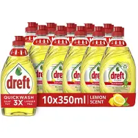 Dreft Platinum Quickwash Vloeibaar Afwasmiddel - Citroen - Voordeelverpakking 10 x 350 ml