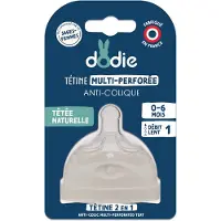 Dodie DodieAnti-Koliek Speen met Meerdere Gaatjes, Langzame Doorstroming 1 +0 1 St Speen