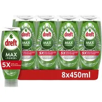 Dreft MaxPower Vloeibaar Afwasmiddel - 8 x 450ML
