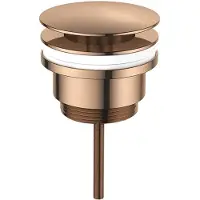 Regn Vaste Wastafelafvoerplug - Geborsteld Koper PVD - Messing - 8720297691676 - Wastafels, Afvoerpluggen