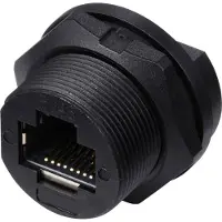 TRU COMPONENTS TC-E13T-FR6-PPF RJ45-bus voor montage aan de achterkant op printplaten IP67 (met schroefdraad) TC-135436