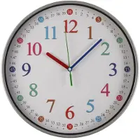 Versa Wandklok , helder plastic, 30 x 30 x 4,5 cm