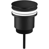 Regn Pop-up Wastafelafvoerplug - Mat Zwart - Messing - 8719689897925 - Wastafels, Afvoerpluggen