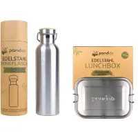 Pandoo Thermosfles en Lunchbox Set - 1200 ml - Eco Staal - Geïsoleerde Duurzame Lunchproducten - Herbruikbare Lunchset