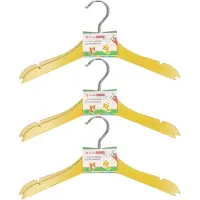 Storage solutions Stevige kledinghangers voor kinderen 8x stuks hout - Klerenhangers geel