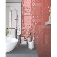 Overig Wandtegel Nolita - Bordeaux - Keramiek - 6,5x20 Cm - 0,36 M²