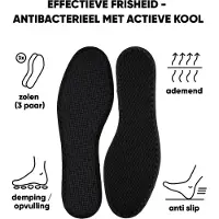 Bama binnenzool, inlegzolen Fresh Deo Active Unisex, hygiënische actieve kool schoeninzet - ademende formule comfortabel en effectief tegen geurtjes - 46