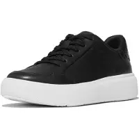 FitFlop Women RTG Sequin-Backtab Leather Sneakers Black-Schoenmaat 40