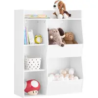 SoBuy Bibliothèque Enfant 5 Compartiments Blanc