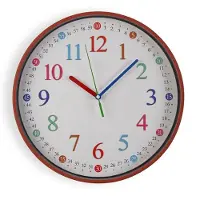 Versa Wandklok , helder plastic, 30 x 30 x 4,5 cm