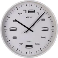 Versa Wandklok , wit, kunststof, 30 x 30 x 4 cm