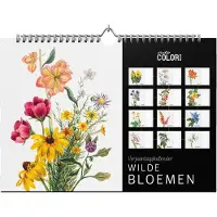 Studio Colori Verjaardagskalender Wilde Bloemen - A4 Wandkalender - Verjaardagskalender volwassenen