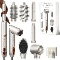Sansbeauté 7-in-1 Airstyler - Multistyler - Föhnborstel - Krultang - Stijlborstel - Haarstyler - Warmteborstel - Gold