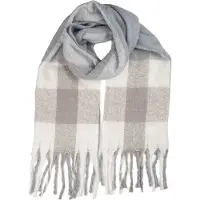 Clayre & Eef Wintersjaal Dames 50x210 cm Grijs Textiel