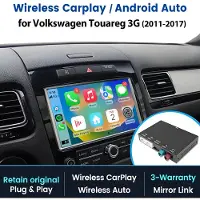 Junsun Wireless CarPlay Android Auto Box - Retrofit Kit Plug&Play Geschikt voor Volkswagen Touareg 7L6 2010-2018 met 8'' scherm