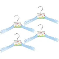 Storage solutions Stevige kledinghangers voor kinderen 20x stuks hout - Klerenhangers lichtblauw