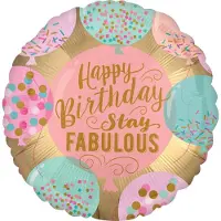 Amscan - Roze Happy Birthday aluminium ballon