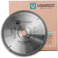Vonroc Zaagblad – Ø254MM – 80 tanden – voor hout – geschikt voor afkortzagen & tafelzagen