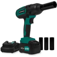 Vonroc Accu slagmoersleutel 20V – 4 standen: 100/200/300/400Nm – Incl. 4 moerdoppen | Incl. 4.0Ah Accu en snellader